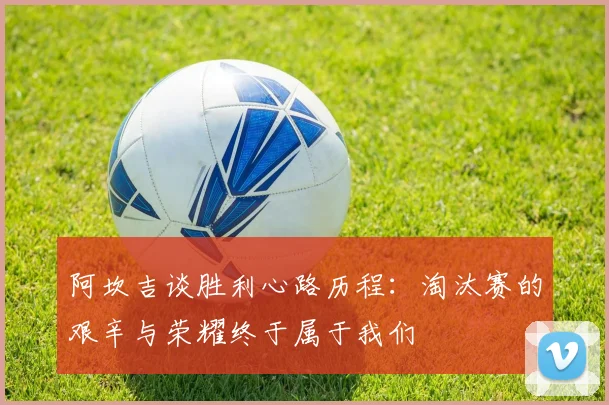 阿坎吉谈胜利心路历程：淘汰赛的艰辛与荣耀终于属于我们